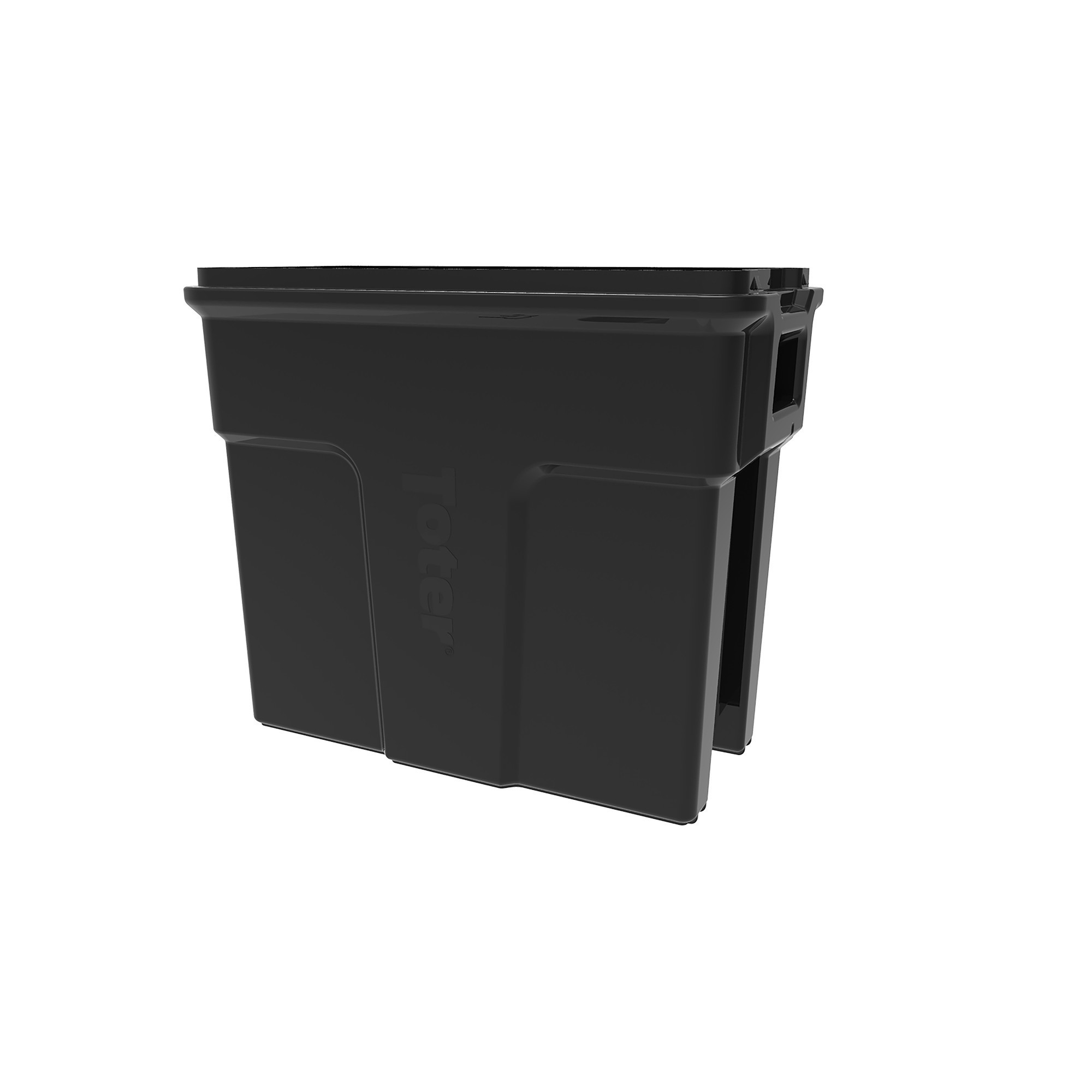 TOTER, 16 Gallon Slimline Rectangular Trash Can - Black, Capacity 16 Gal, Color Family Black, Material Molded Plastic, Model# SL016